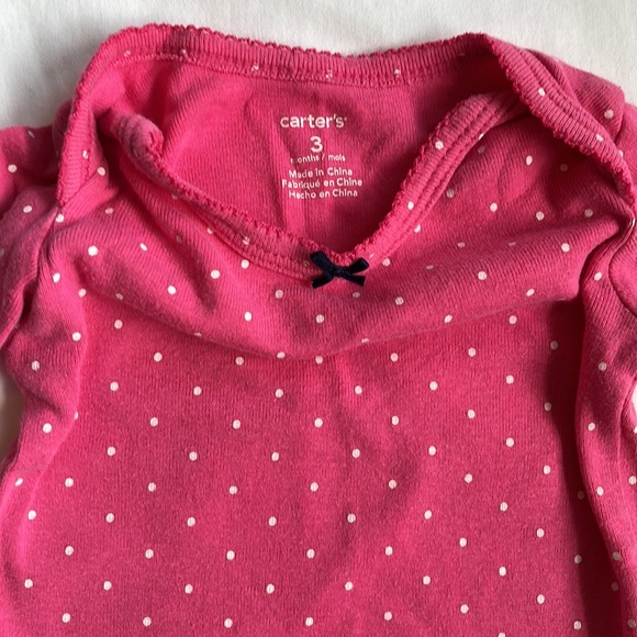 Carter’s Baby Girl’s Bundle of 3 Long Sleeve Onesies and 3 Pants Size 3 Months - Picture 3 of 16